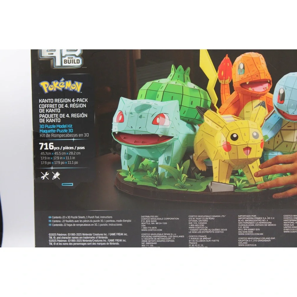 Pokemon 4D Build‎ Kanto Region 4 Pack 3D Puzzle Model Kit